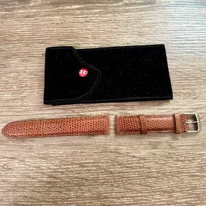 MICHELE Lizard Leather Watch Strap 18mm